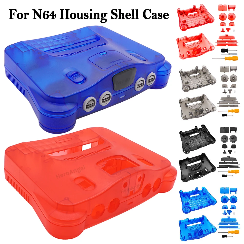 

Прозрачный пластиковый чехол для Nintendo N64, игровая консоль в стиле ретро