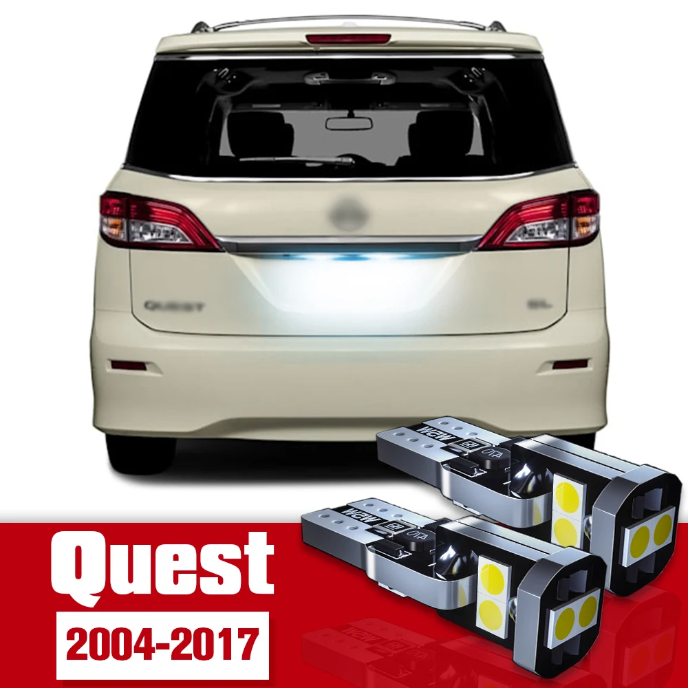 

2pcs License Plate Light Accessories LED Bulb Lamp For Nissan Quest 2004-2017 2006 2008 2009 2010 2011 2012 2013 2014 2015 2016