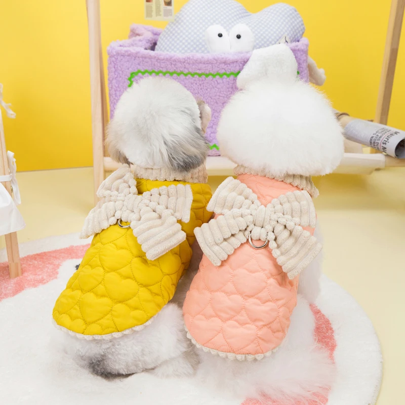 

Sweet Bow Dog Jacket Winter Warm Fleece Dog Clothes for Small Dogs Cat Puppy Pet Vest Kitten Chihuahua Yorkie Coat Poodle Outfit