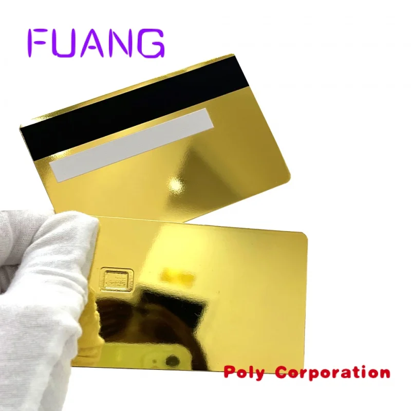 BOYA 0.5mm Plain Blank Stainless Steel Contact IC Card Metal Credit Card With Chip Clot For Further Customization