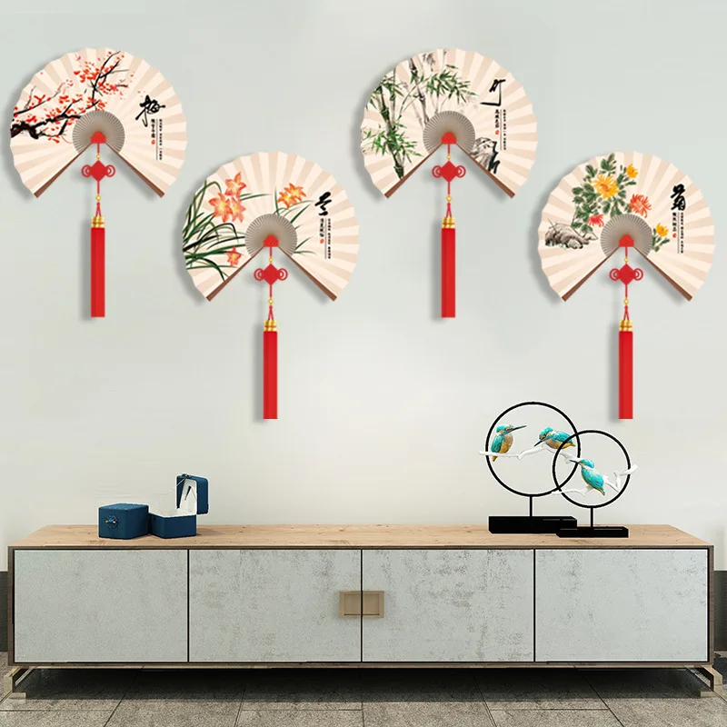 Бамбуковая Орхидея Слива веер хризантемы старинный стиль настенное украшение