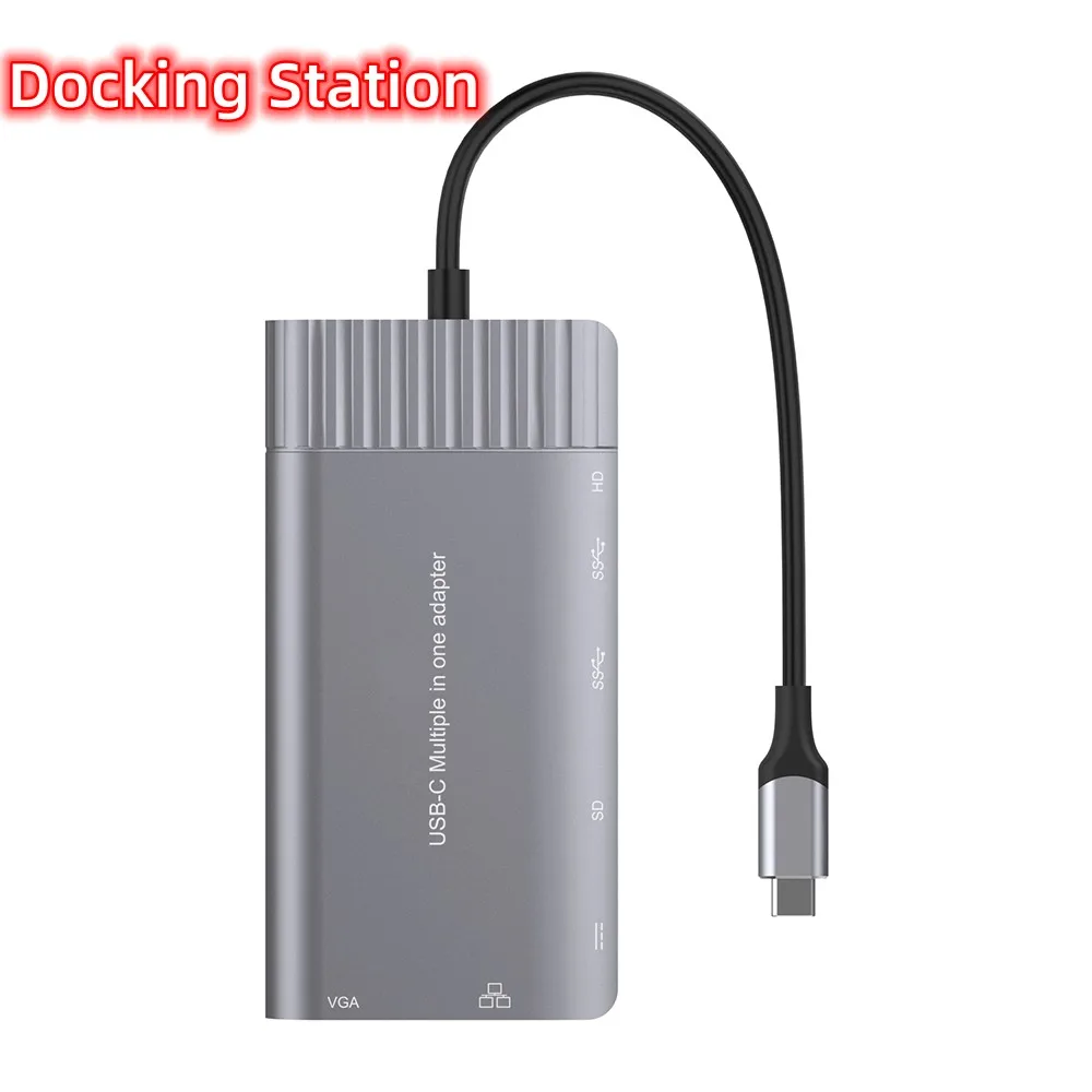 

Docking Station Multi-Function Docking Station 2 Port USB3.0+SD+PD+ Gigabit Ethernet Port Hub Computer Tools For PC Tablet