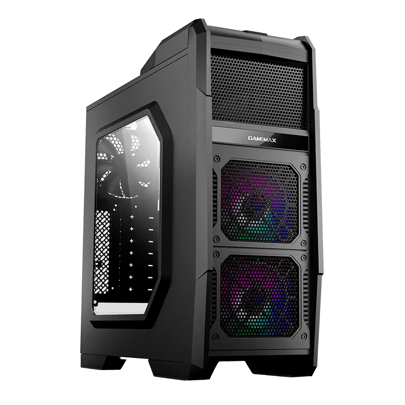 Чехол для игрового компьютера GAMEMAX Hauberk ATX-Tower чехол с 4usb-портами металлическая