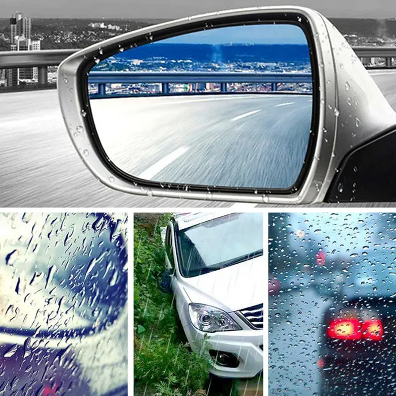 

For 6Pcs/Set Car Rearview Side Mirror Glass Rainproof Waterproof Film Side Window Clear Anti Fog Rain Membrane Parts