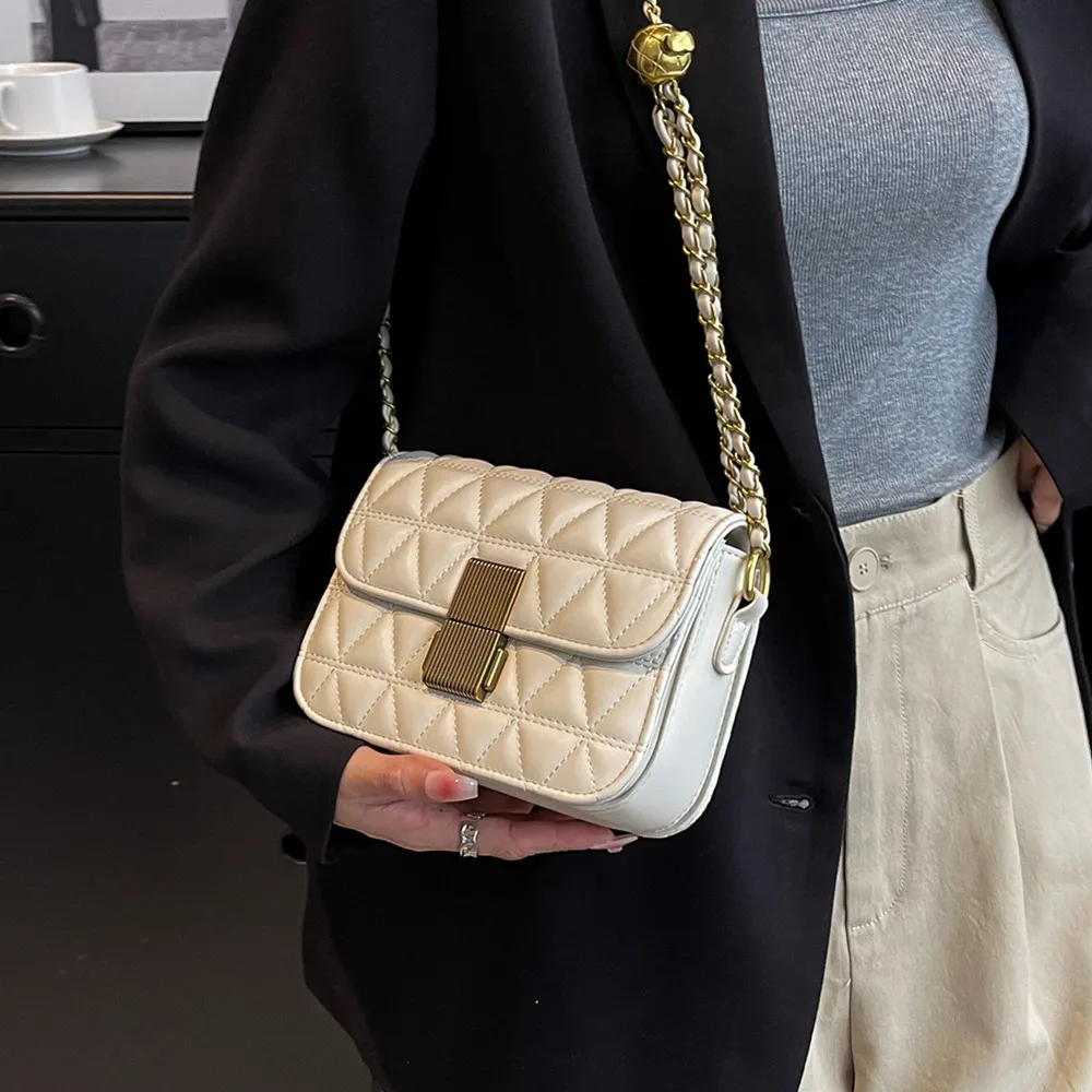 

Toptrends, 3 слоя, стеганая цепь, маленькие сумки через плечо для женщин 2023, роскошные дизайнерские квадратные дамские сумочки из искусственной кожи