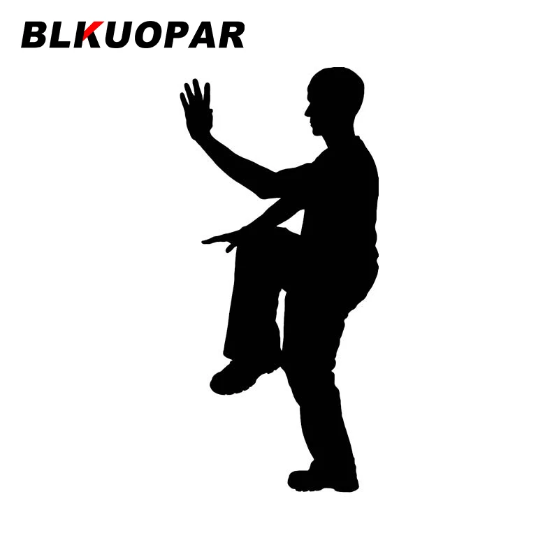 

Автомобильная наклейка с силуэтом кунг-фу BLKUOPAR, индивидуальная креативная наклейка на бампер, окно, багажник, мотоцикл, лобовое стекло, авто...
