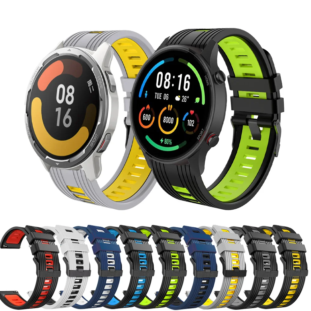 

Ремешок силиконовый для смарт-часов Xiaomi Watch 2/Mi Watch S1, сменный спортивный браслет, 22 мм