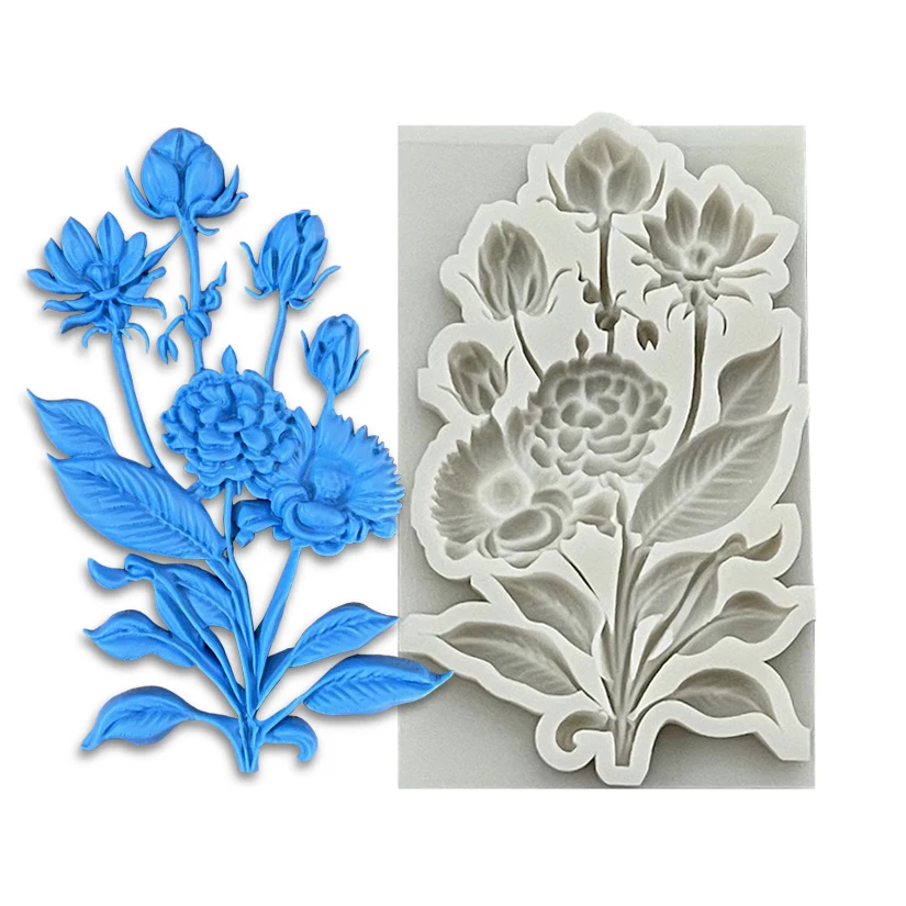 

Силиконовая форма для сахарной мастики Flower Peony