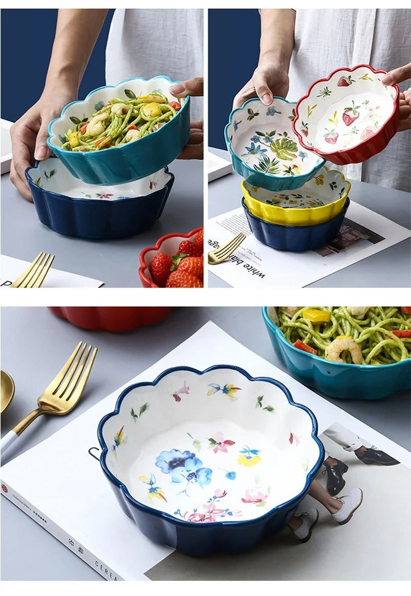 Японская керамическая миска для продажи 400 мл рамен фруктов тарелка лапши