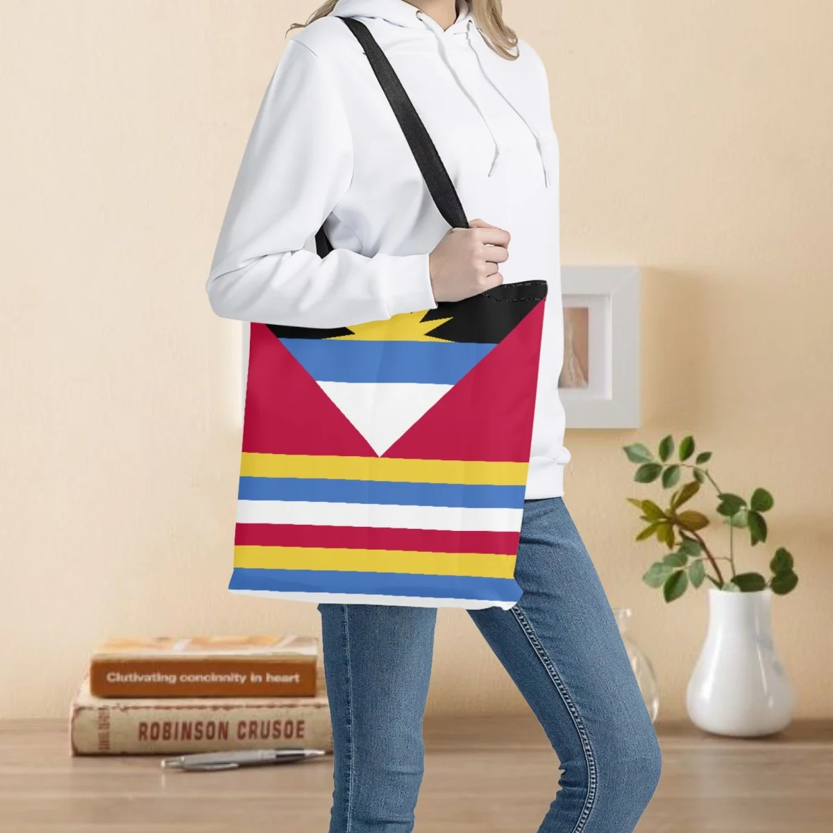 

Сумки для покупок для женщин, экологически чистые сумки-тоуты с принтом Антигуа и Барбуды в стиле Харадзюку для мам и супермаркетов, школьные ранцы на ремне для девочек