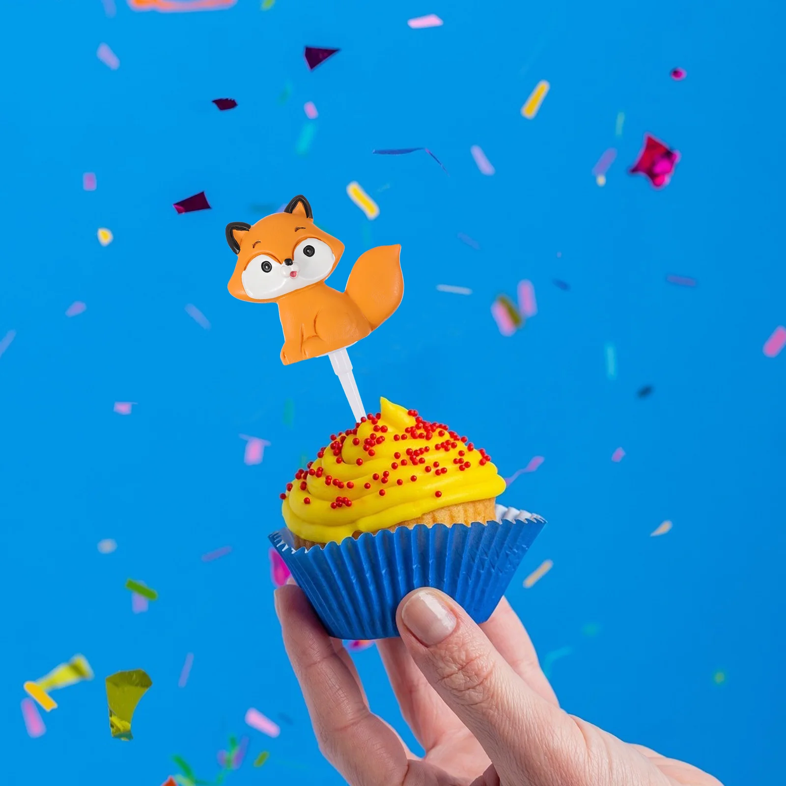 

Party Cake Topper Vintage Wedding Decor Animals Happy Birthday Toppers Statuette Cartoon