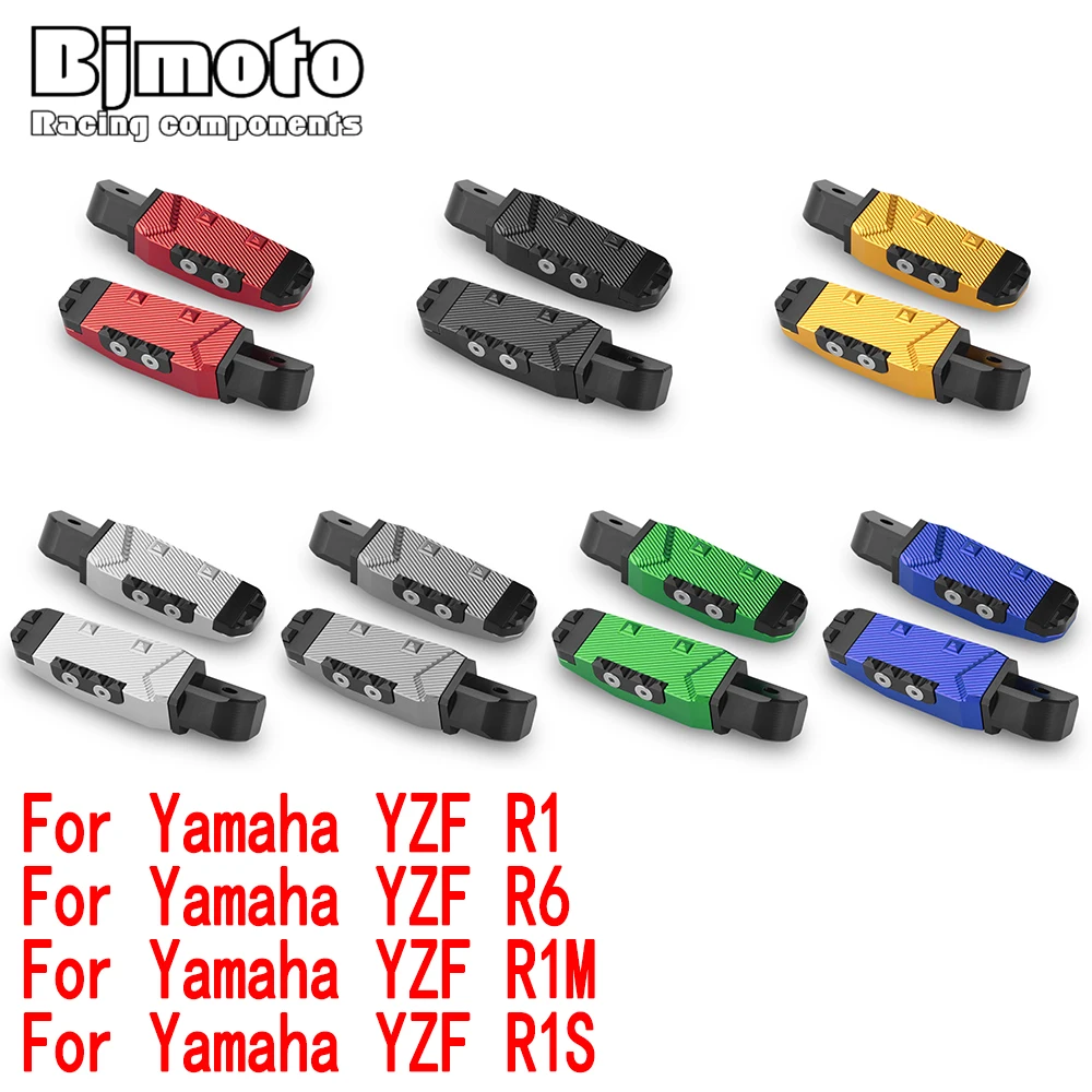 

Подножки BJMOTO для Yamaha YZF R1 R6 R1M R1S, подножки, Мотоциклетные аксессуары, задняя пассажирская педаль, велосипед, мотоциклетная подножка