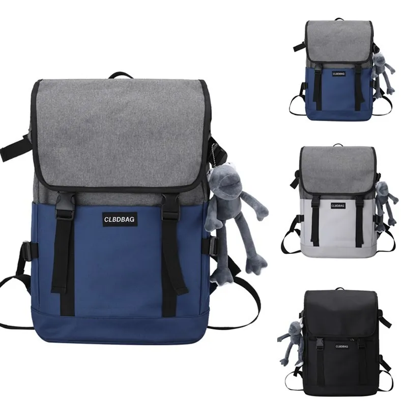 Large Capacity Men's Backpack Gray Oxford Casual Men Backpack School Bags for Teenage Boys