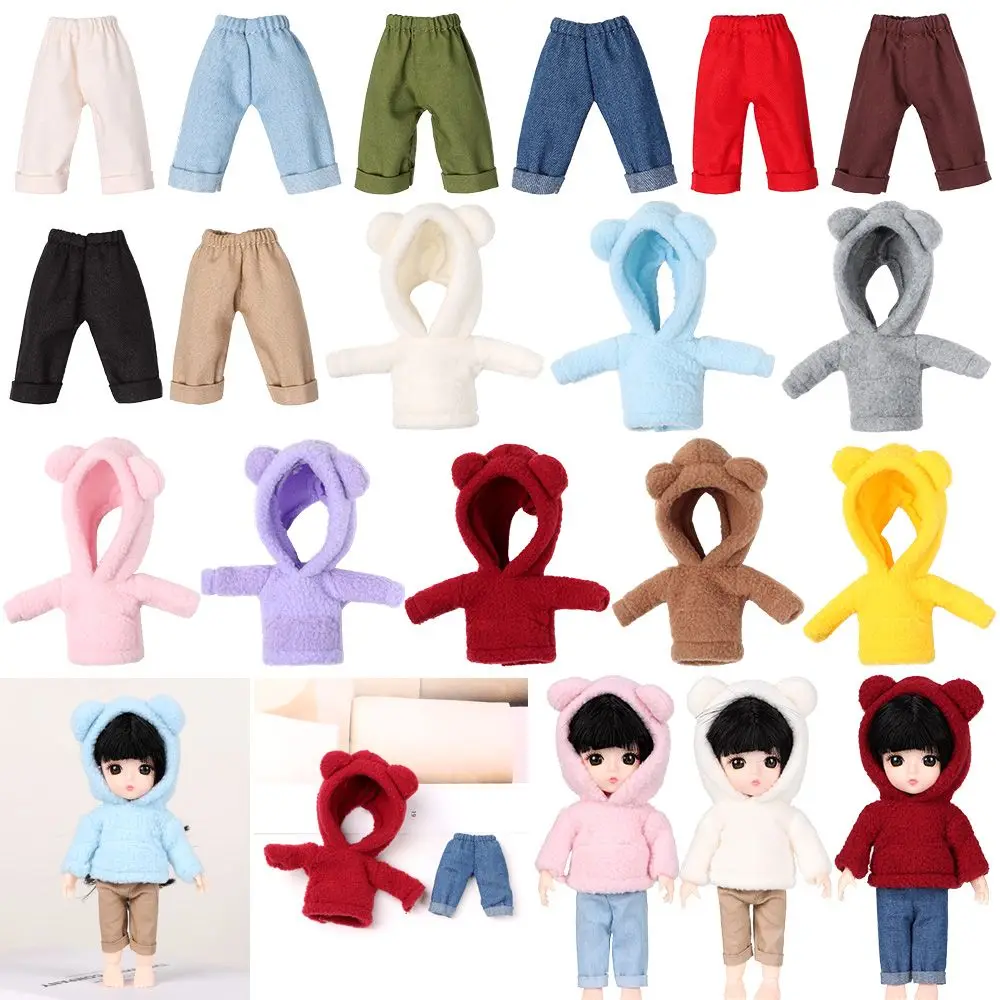 

1/11 1/12 Dolls Fashion For BJD Dolls Doll Pants Accessories Sweatshirt Outfits Doll Top Handmade Hoodies Doll Clothes