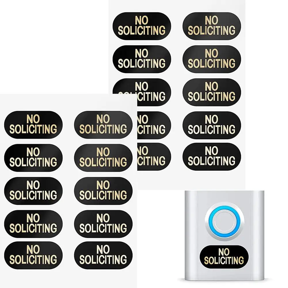 

100pcs No Soliciting Sign Sticker For House Hot Stamping Weatherproof Sticker Label For Door Wall Window