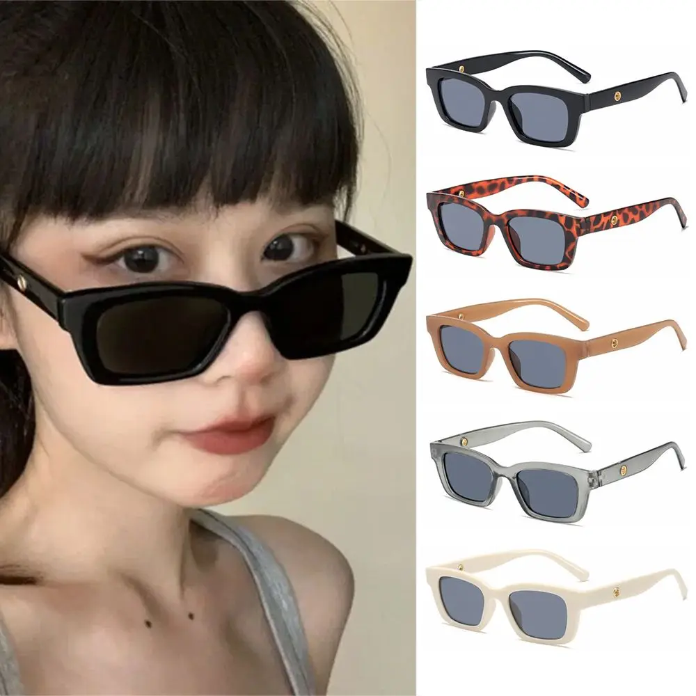 

Women Rectangle Sunglasses Retro Driving Glasses 90s Vintage Fashion Narrow Square Frame UV400 Protection Eyeglasses