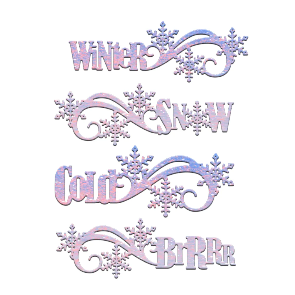MangoCraft зимний снег холодный Brrrr режущие штампы принадлежности для скрапбукинга