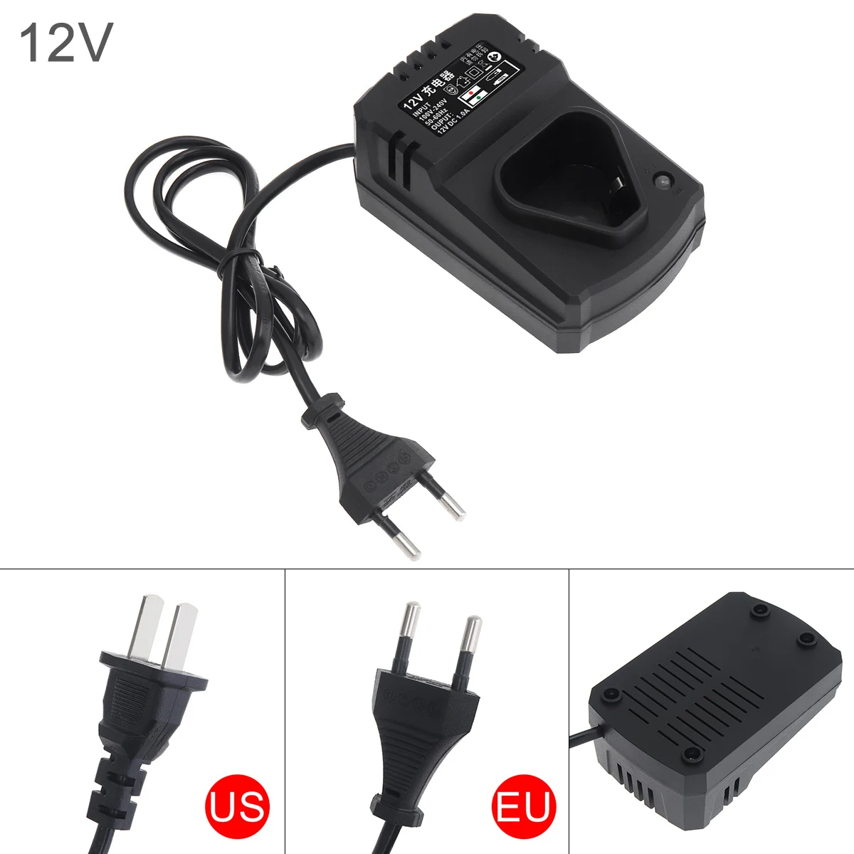DC 12V/16.8V Support 110-240V Lithium Battery Charger Li-ion Rechargeable Adapter for Electrical Drill/Wrench/Hammer/Screwdriver