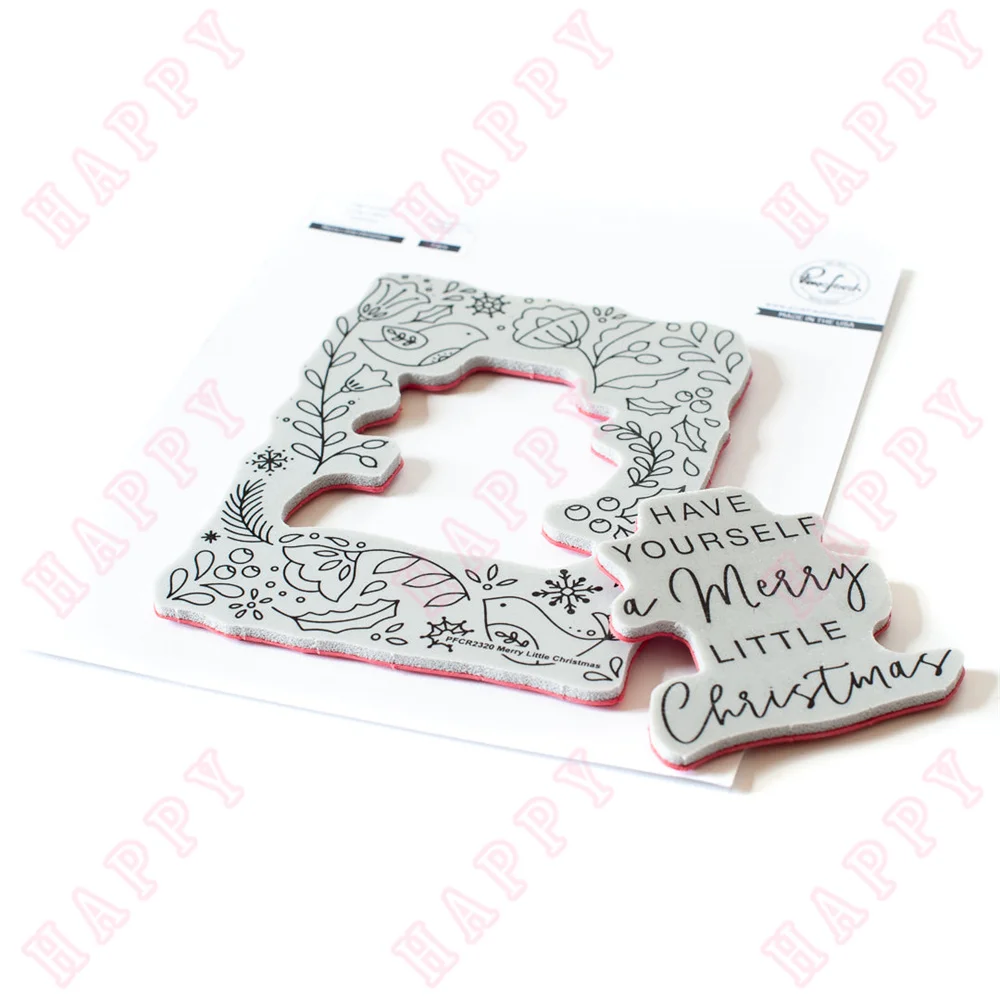 

2022 New Merry Little Christmas Clear Cling Silicone Stamps Seal Diy Scrapbooking Paper Greeting Card Decoration Embossing Molds