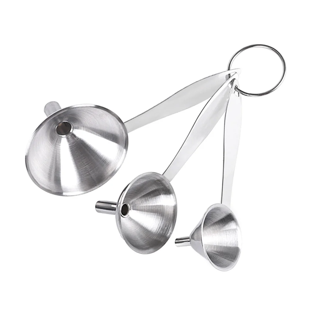 

3PCS/Set Cooking Oil Funnel Funnel Stackable Funnel Funnel Stainless Steel Strainer