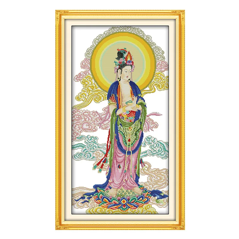 

Kwan-yin cross stitch kit people 18ct 14ct 11ct count print canvas stitches embroidery DIY handmade needlework