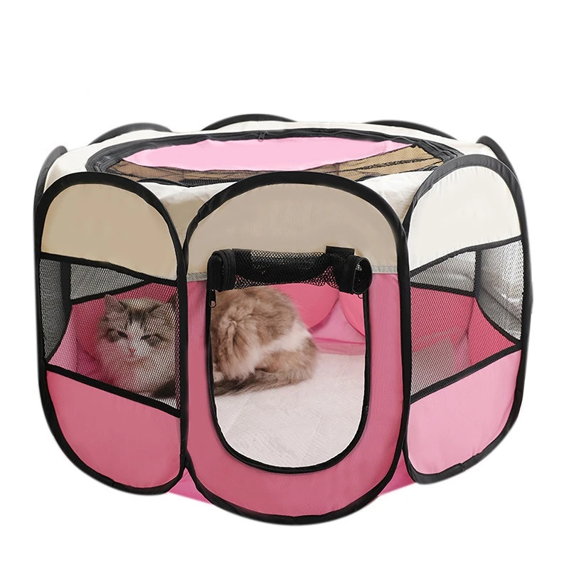 

Cat Delivery Room Pet Fence Pet Octagonal Cage Pet Mat Kennel Cat Litter Folding Transparent Pet Mat Foldable Portable Pet Fence