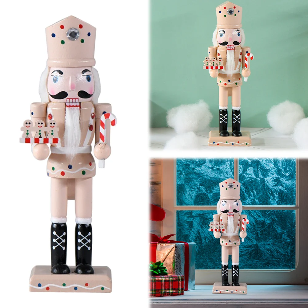 25 см Рождественский стоячий Щелкунчик Орнамент Настольный Украшение Пряничный