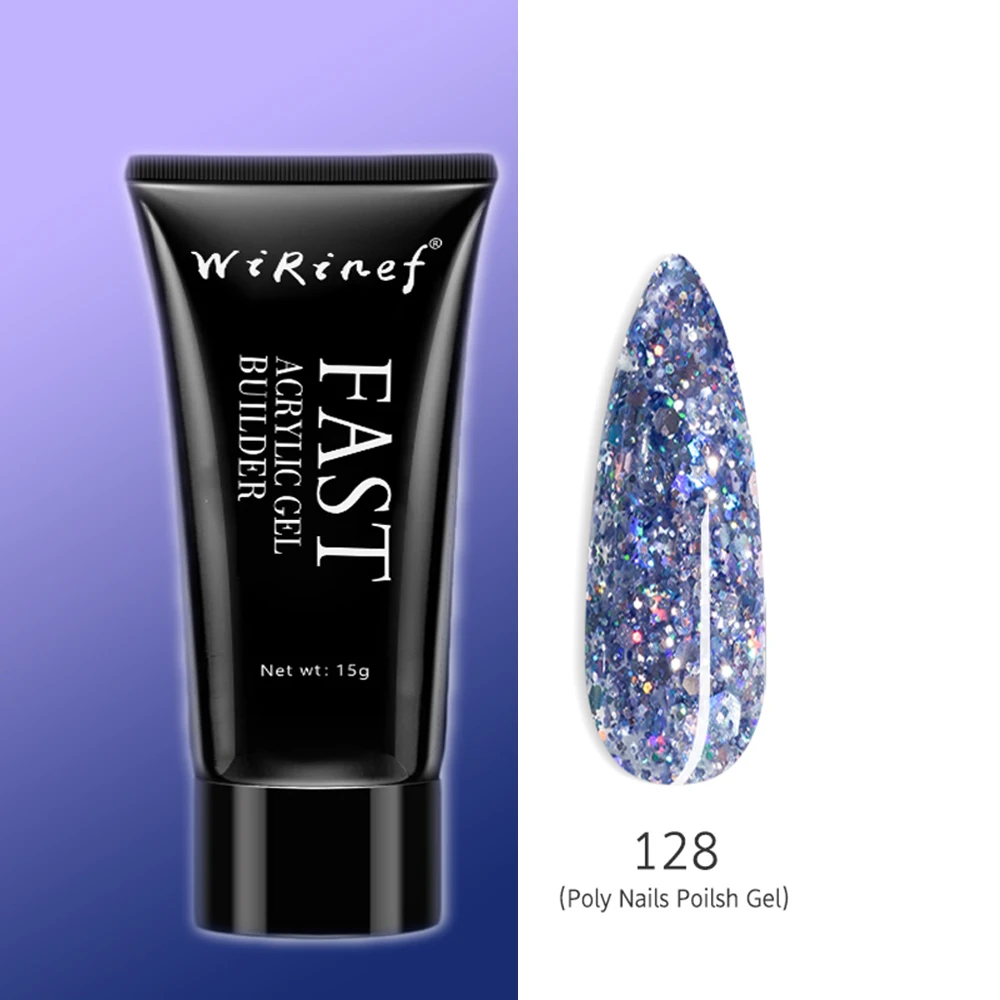 

WiRinef 15ml Poly Nail Gel Semi Permanent Acrylic Extension Crystal Nail Art Fast Builder Hybrid Varnish UV Poly Nail Polish