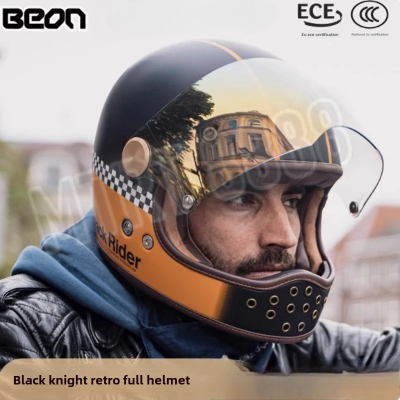 BEON анфас шлем из углеродного волокна для мотокросса BR50 стекловолокно винтажные
