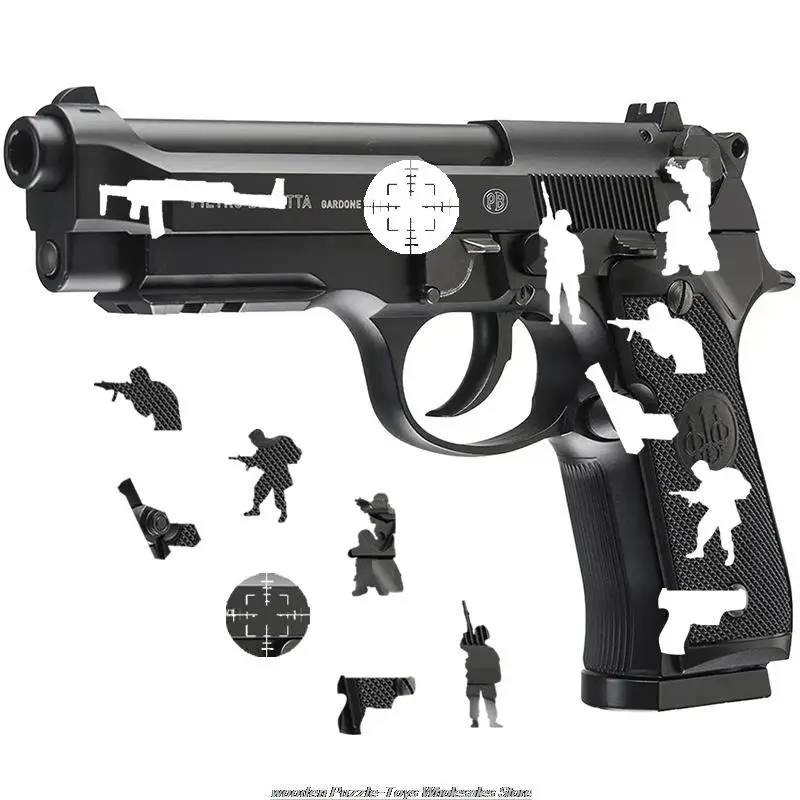 

3D Puzzle Board Game Educational Wooden Toys Puzzle Beretta M92 A1 .177 Steel BB Airgun Jigsaw Puzzles for Adult Kids Toy Gift