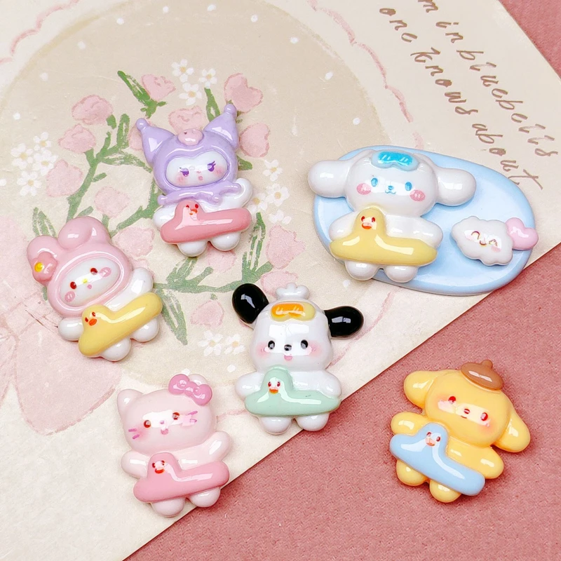 10 шт. новые милые Мультяшные животные котенок круг для плавания серия из смолы