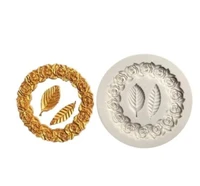 1pc rosette leaves silicone mold cake diy chocolate mold picture frame frame sugar baking mold molding silicone