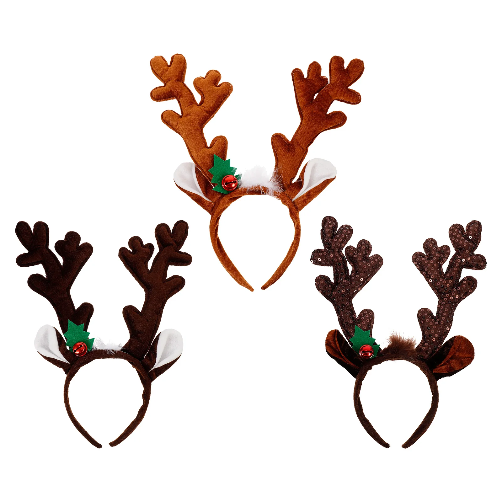 

3Pcs Delicate Chic Party Headdress Decor Antlers Headpieces Christmas Headpieces