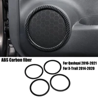 abs interior car door sound speaker audio ring cover trim decoration for nissan qashqai 2005 2021 x trail 2014 2020 accessories