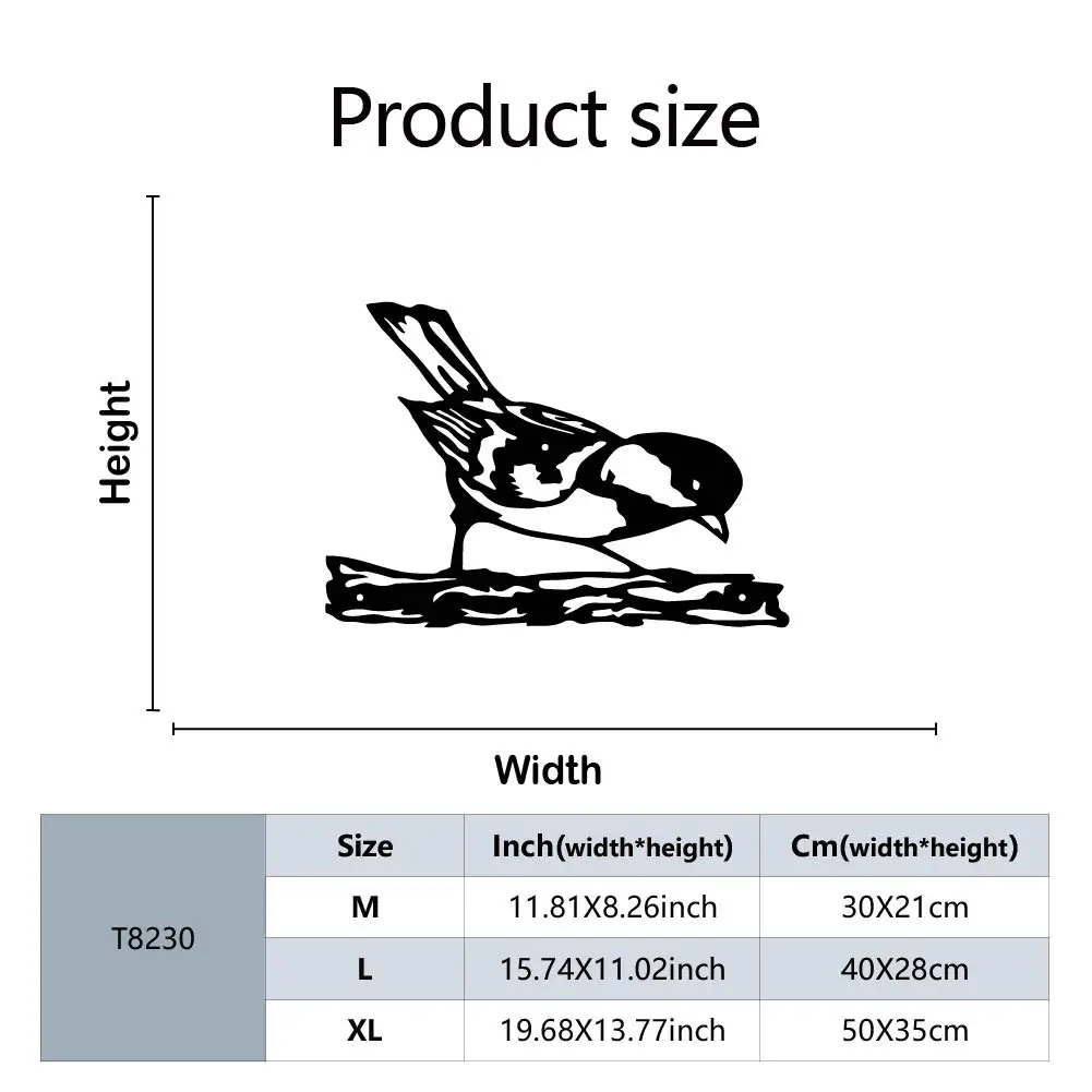 Металлическая Настенная Табличка С Силуэтом Черной Птицы Художественная