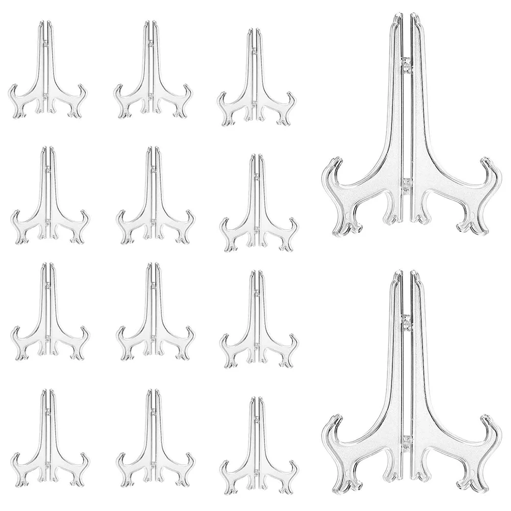 

Parts Display Stand Adjustable Bowl Holder Foldable Photo Picture Plastic Plate Easel 10pc Accessories Durable