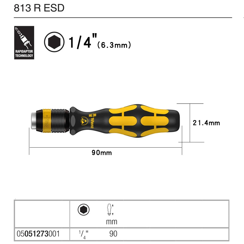 

WERA Отвертка Kraftform Plus с быстросъемной ручкой