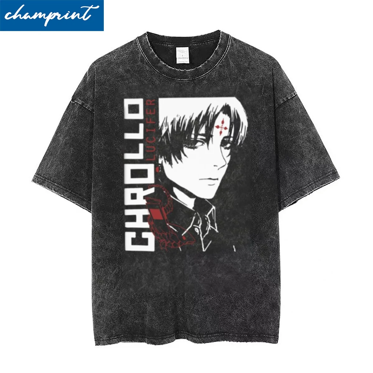 

Hunter X Hunter Chrollo Lucilfer T Shirt Hip Hop Washed Oversize T-Shirt Anime Kawaii Vintage Streetwear Streetwear Printed Tee