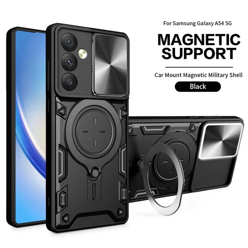 

For Samsung A54 5G Case Car Magnetic Holder Armor Shockproof Back Cover for Samsung Galaxy A54 5G GalaxyA54 A 54 Phone Cases