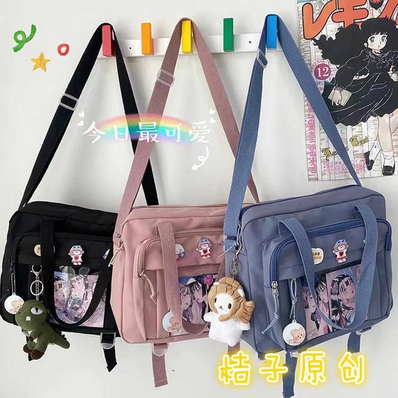 Borsa JK giapponese per ragazze delle scuole superiori borse trasparenti borsa per libri cartelle borsa a tracolla Itabag borse a tracolla grandi borsa Ita da donna