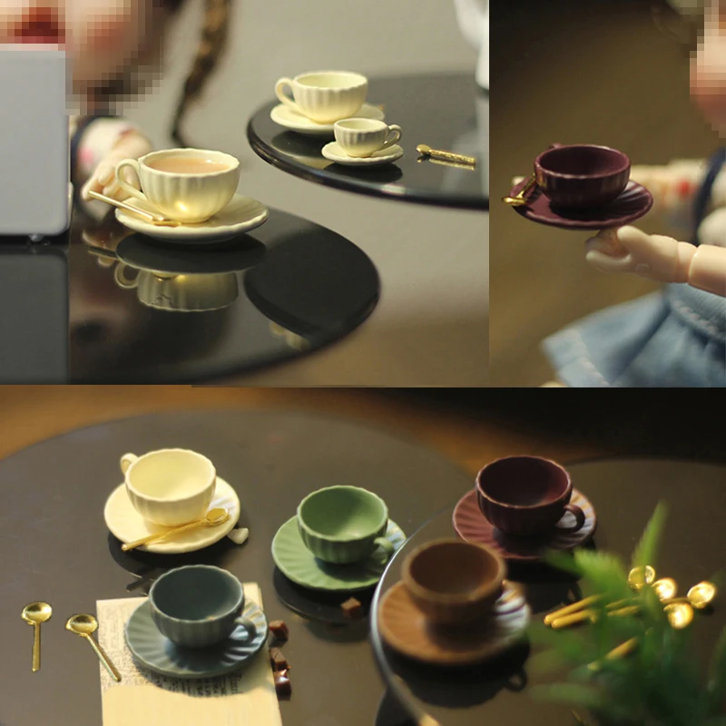 

3 шт./набор, миниатюрная кофейная чашка в виде блюдце