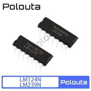 10Pcs LM124N LM239N DIP-14 Four-way Differential Comparator Operational Amplifier IC Chip Polouta