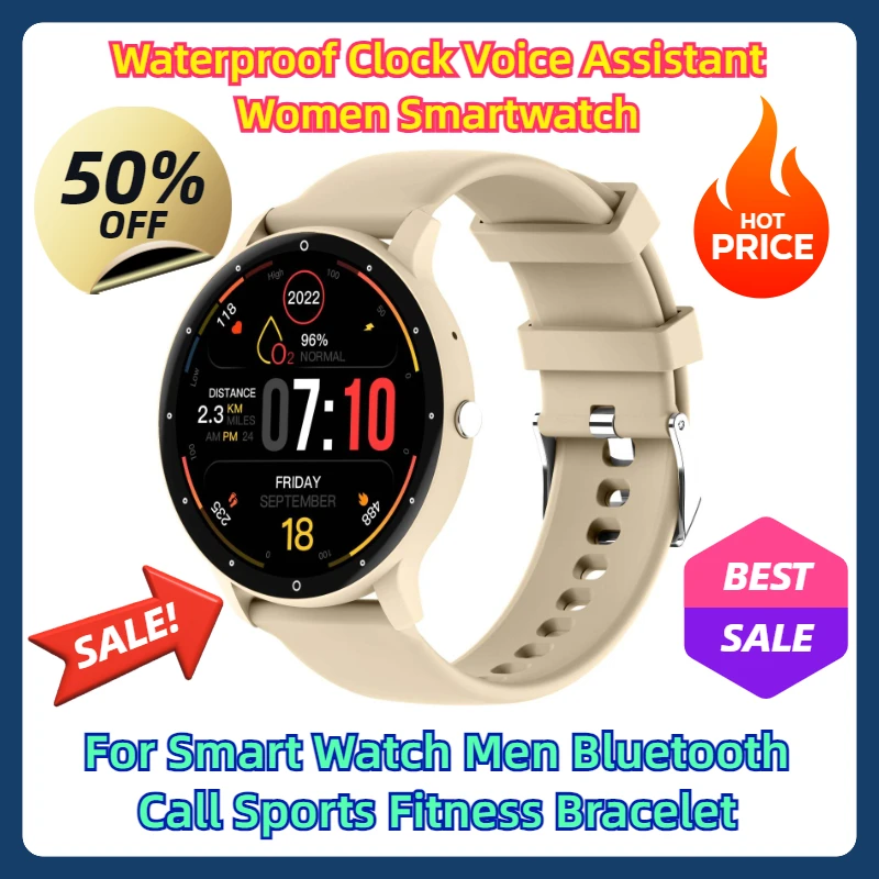Водонепроницаемые часы голосовой помощник женские умные для мужчин мужские