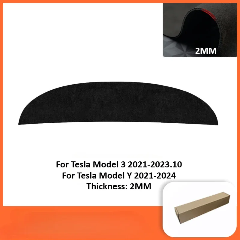 

Замшевый чехол на приборную панель для Tesla Model Y Juniper 2025 Model 3, солнцезащитный козырек, анти-УФ-защитный коврик для приборной панели, солнцезащитные нескользящие накладки