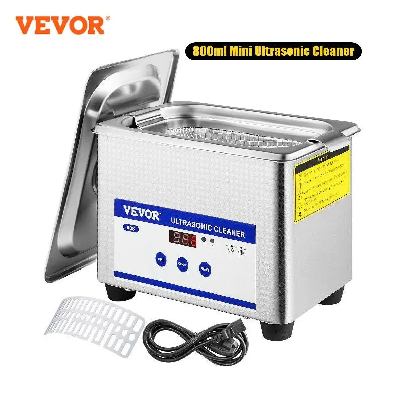 

VEVOR 800ml Ultrasonic Cleaner Portable Washing Machine 35W Mini Dishwasher Lave-Dishes Ultrasound Bath Sonic for Home Appliance