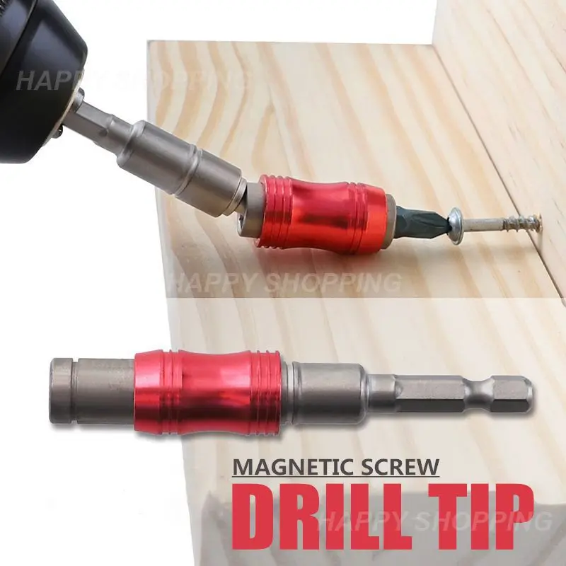 

Bendable 1/4in Magnetic Screw Drill Tip Drill Screw Tool Quick Change Locking Bit Holder Drive Guide Drill Bit Extensions