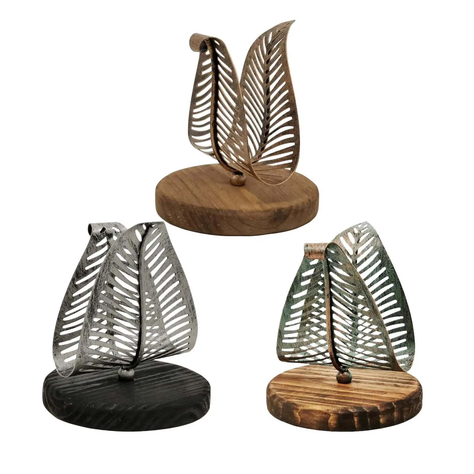 

Gold Napkin Dispenser Vintage Leaf Tissue Holder for Desktop Home Decoration