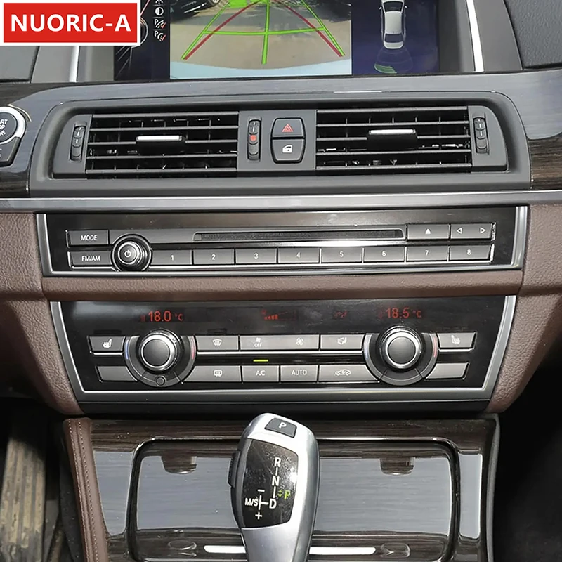 Центральная консоль из нержавеющей стали, декоративная крышка для каркаса CD для BMW 5 серии F10 F18 2011-2017, автомобильный Стайлинг интерьера