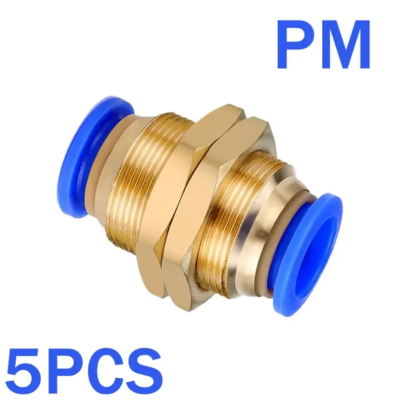 

5 шт. пневматический фитинг, воздушный соединитель, быстроразъемный фитинг, пластиковый шланг 4/6/8/10/12 мм, соединители для воздушного шланга