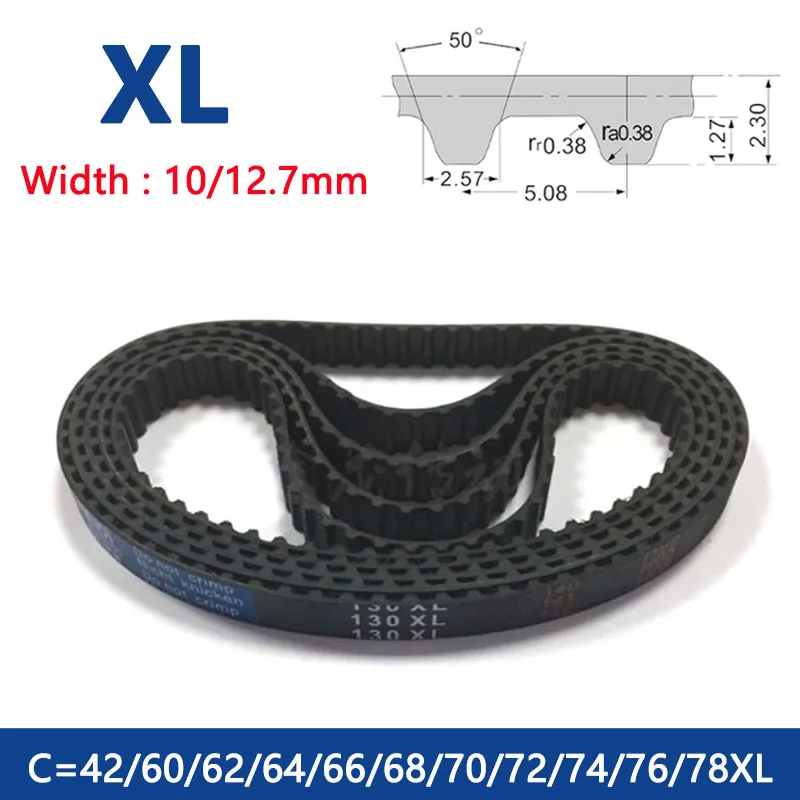 

1PCS XL Timing Belt 42/60/62/64/66/68/70/72/74/76/78XL Width 10mm 12.7mm Rubber Closed Loop Synchronous Belt Pitch 5.08mm